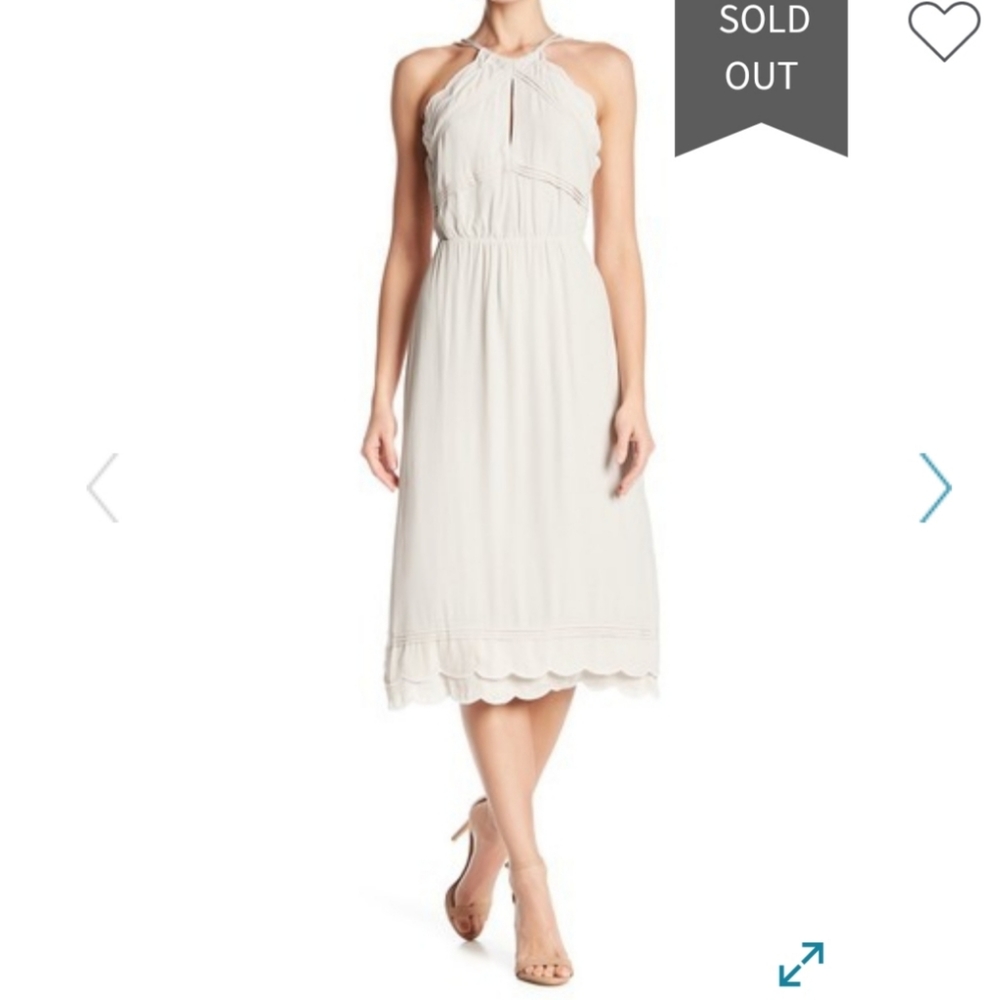 ELLIATT Medium Taupe Elation Ruffle Dress